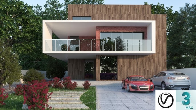 تصميم 3D لواجهة خارجية باستخدام 3ds Max وV-Ray